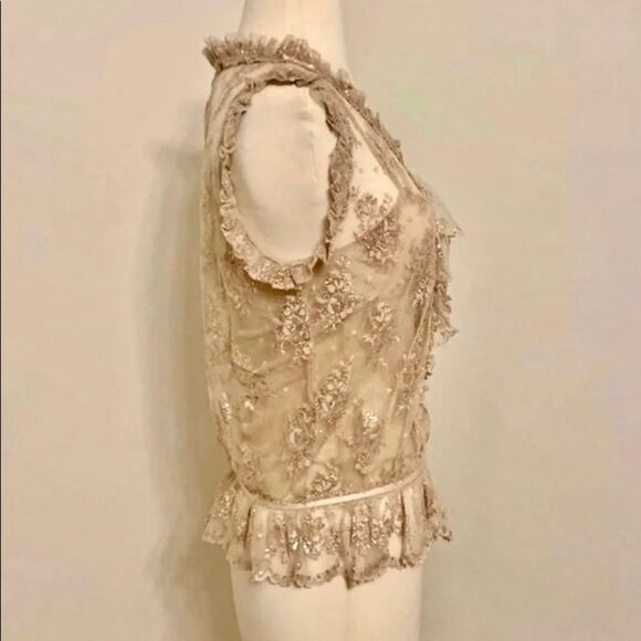 Retro 1980s‎ Bloomingdale's 2-Piece Sparkly Blouse - Picture 3 of 8